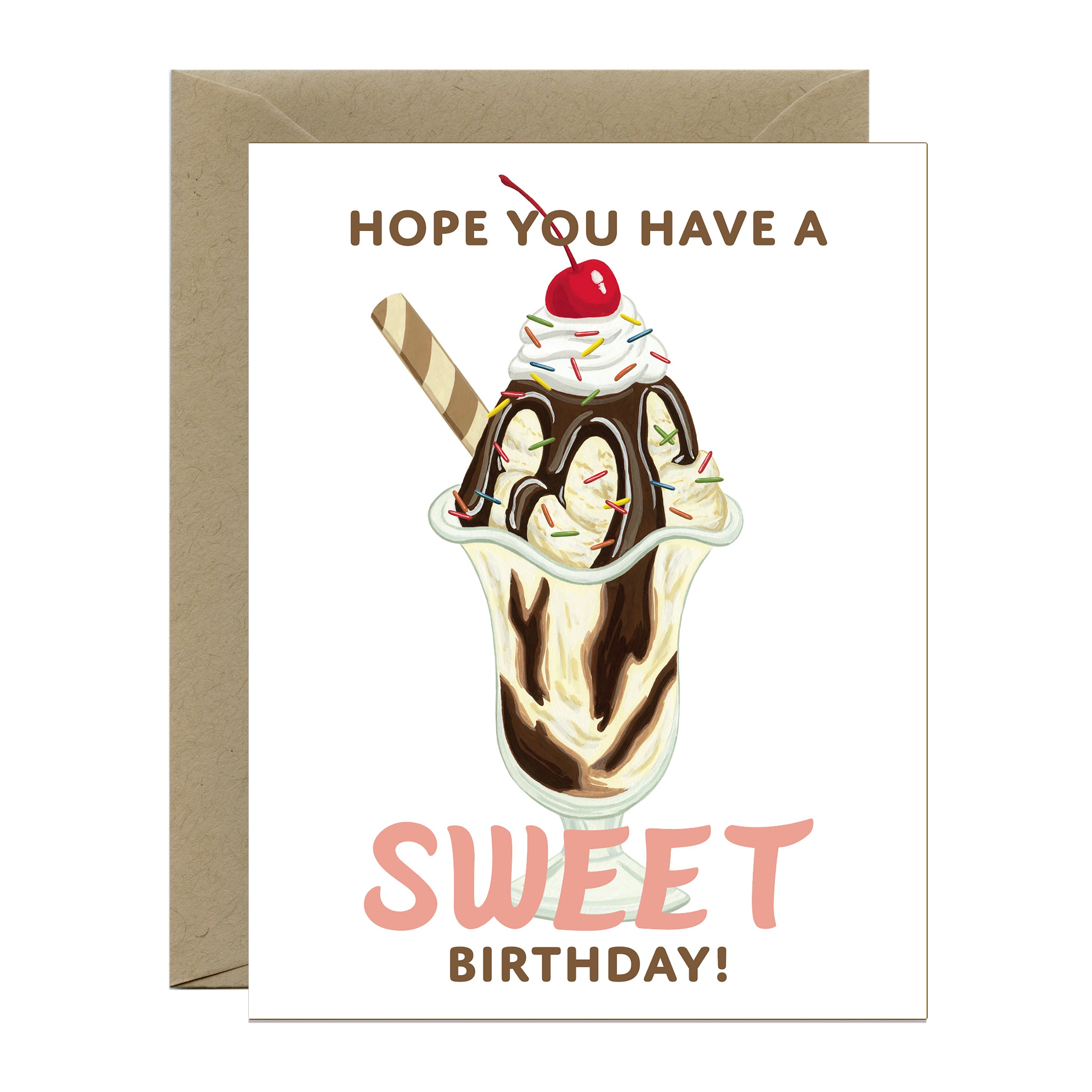 Ice Cream Sundae Birthday Gift Idea with Printable Birthday Card