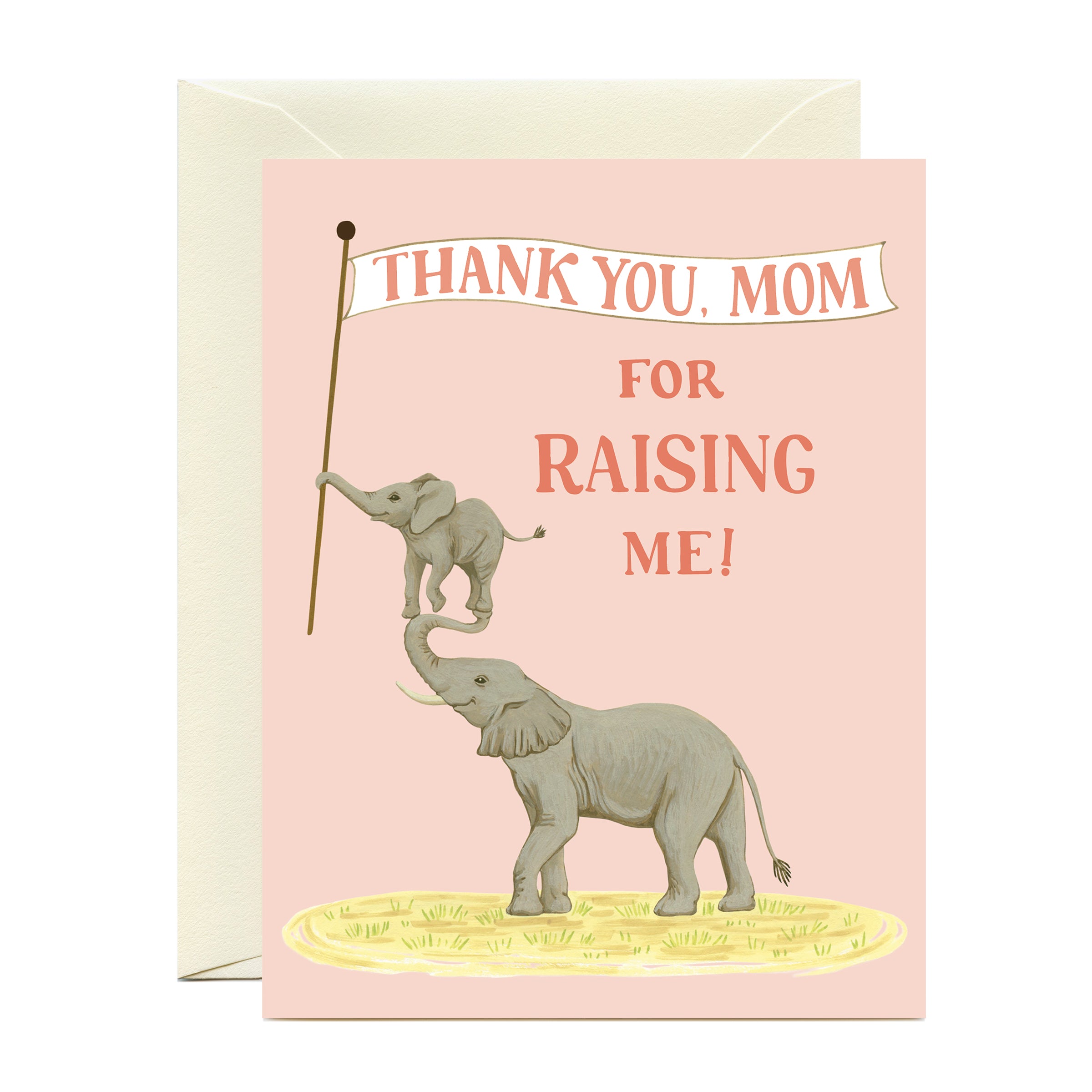 Elephant New Mum Happy Birthday Mom Birthday Card – Liyana Studio