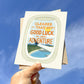 AIRPLANE WINDOW - GOOD LUCK GREETING CARD