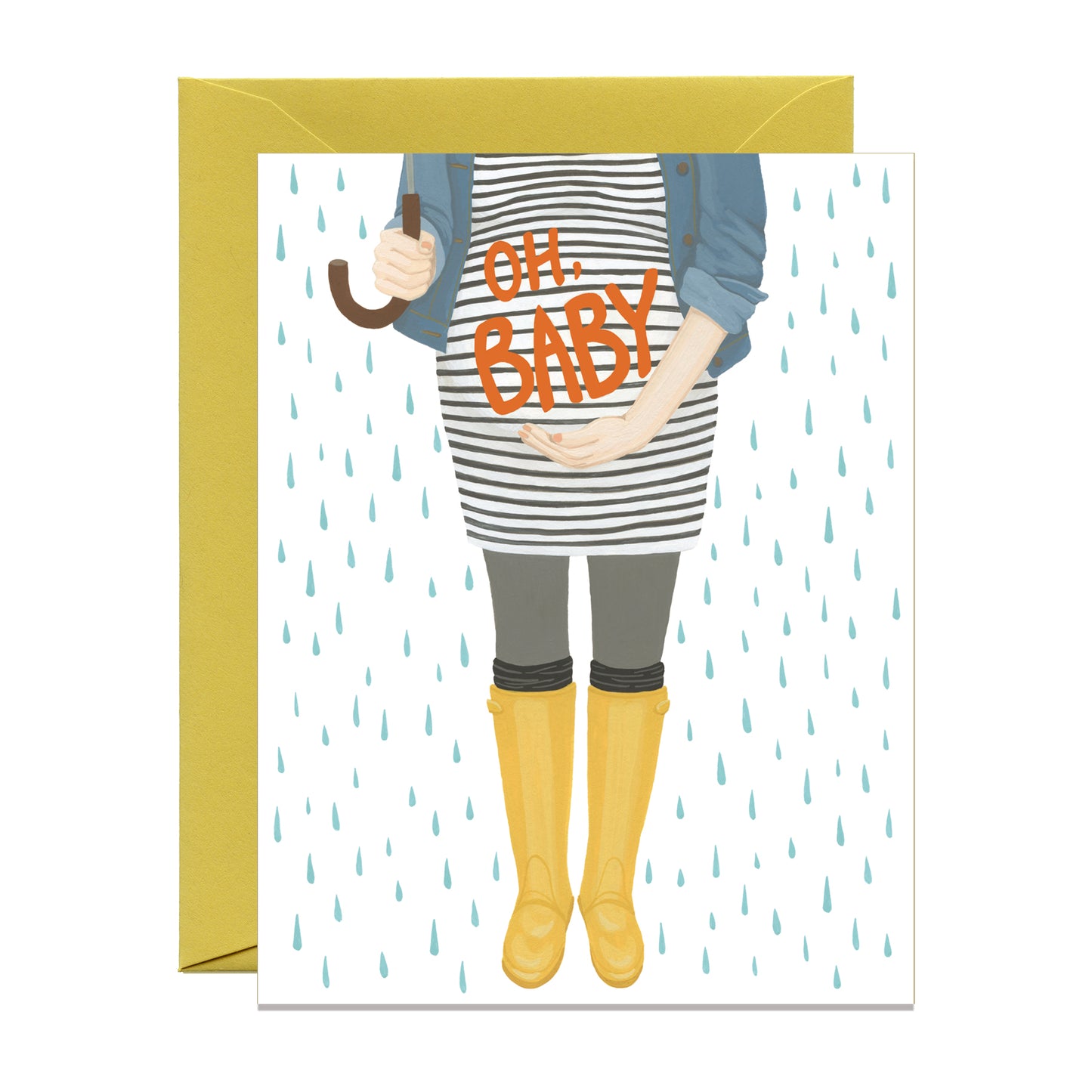 BABY BUMP, BABY SHOWER - NEW BABY GREETING CARD