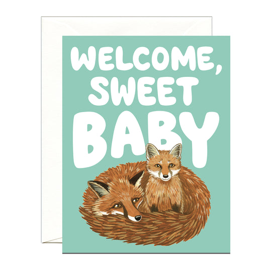 BABY FOX GREETING CARD