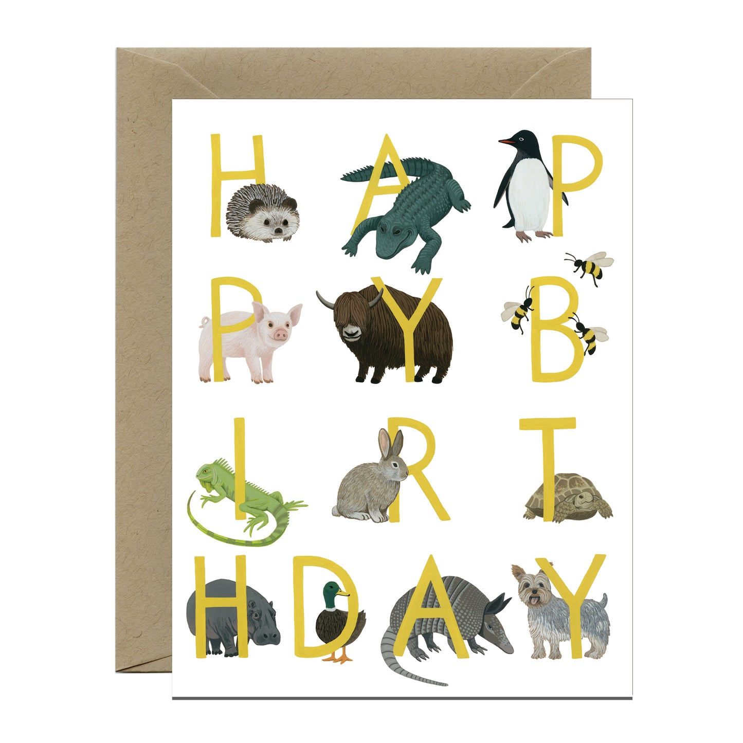 BIRTHDAY MENAGERIE - BIRTHDAY GREETING CARD