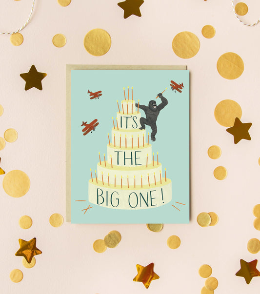 KING KONG MILESTONE CAKE - BIRTHDAY GREETING CARD