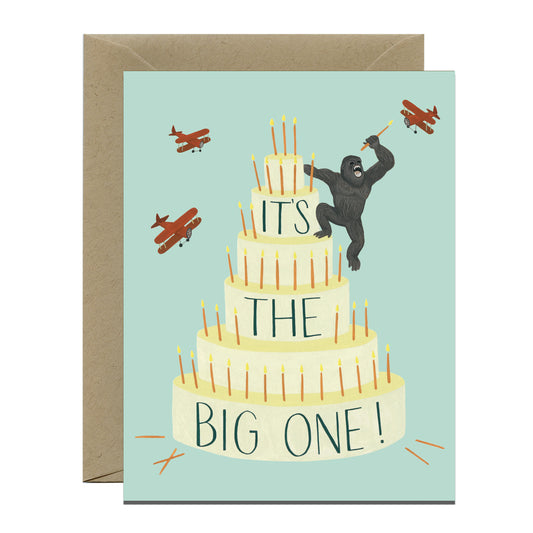 KING KONG MILESTONE CAKE - BIRTHDAY GREETING CARD