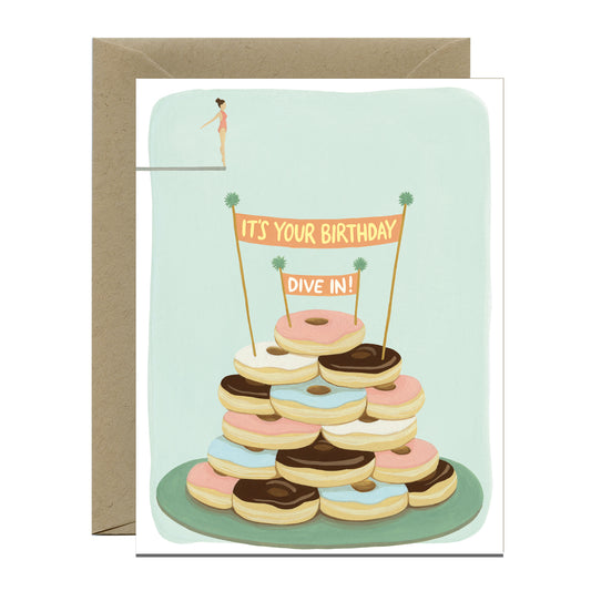 DONUT DIVER - BIRTHDAY GREETING CARD