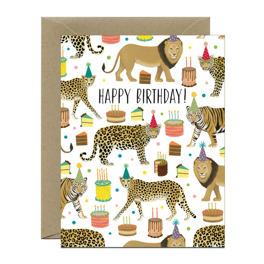 BIG CATS GALORE - BIRTHDAY GREETING CARD