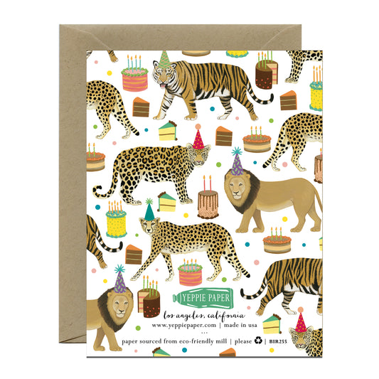 BIG CATS GALORE - BIRTHDAY GREETING CARD