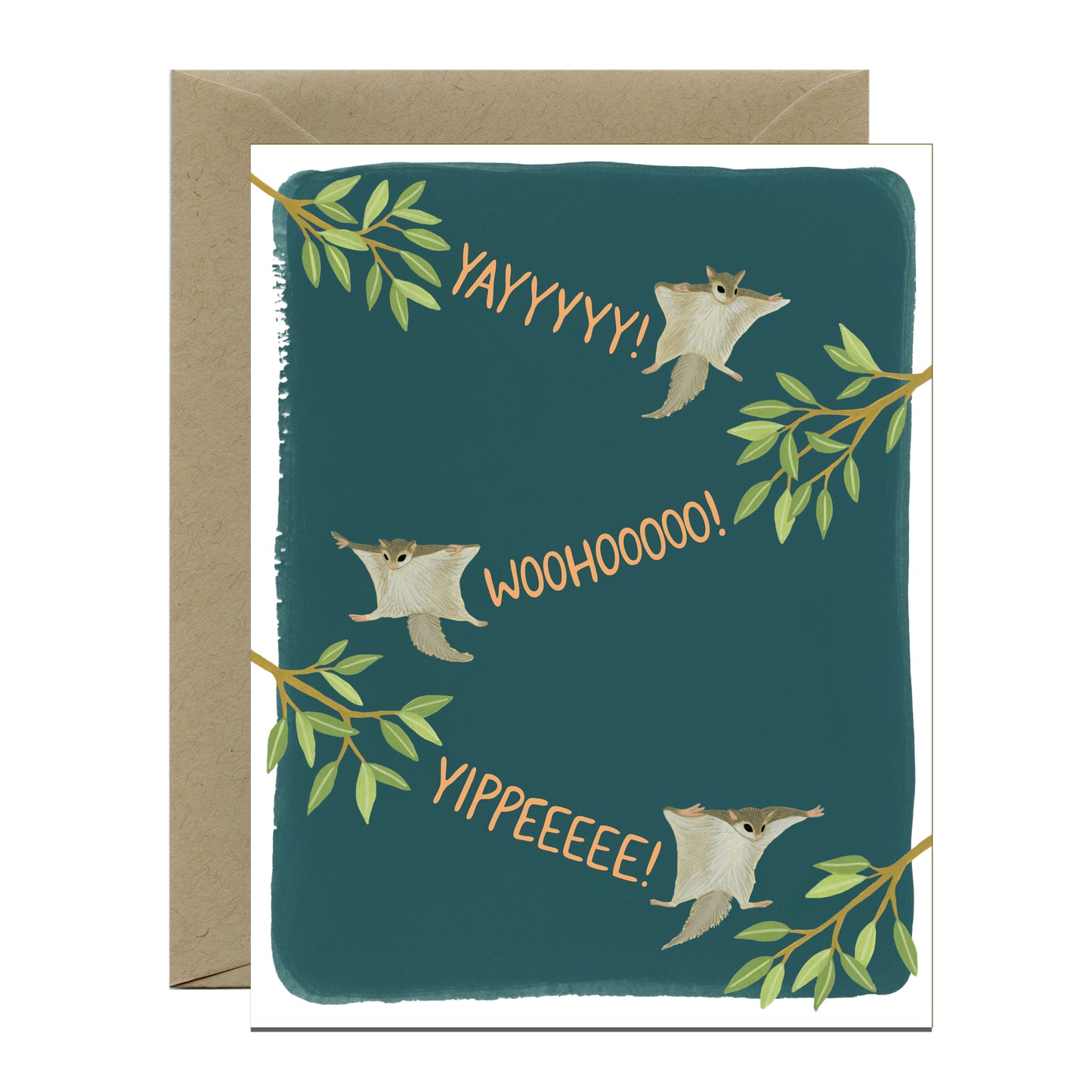 FLYING SQUIRRELS - CONGRATULATIONS GREETING CARD