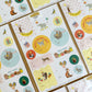 BIRTHDAY CRITTERS ADHESIVE GIFT TAG STICKER SHEETS - SET OF 3