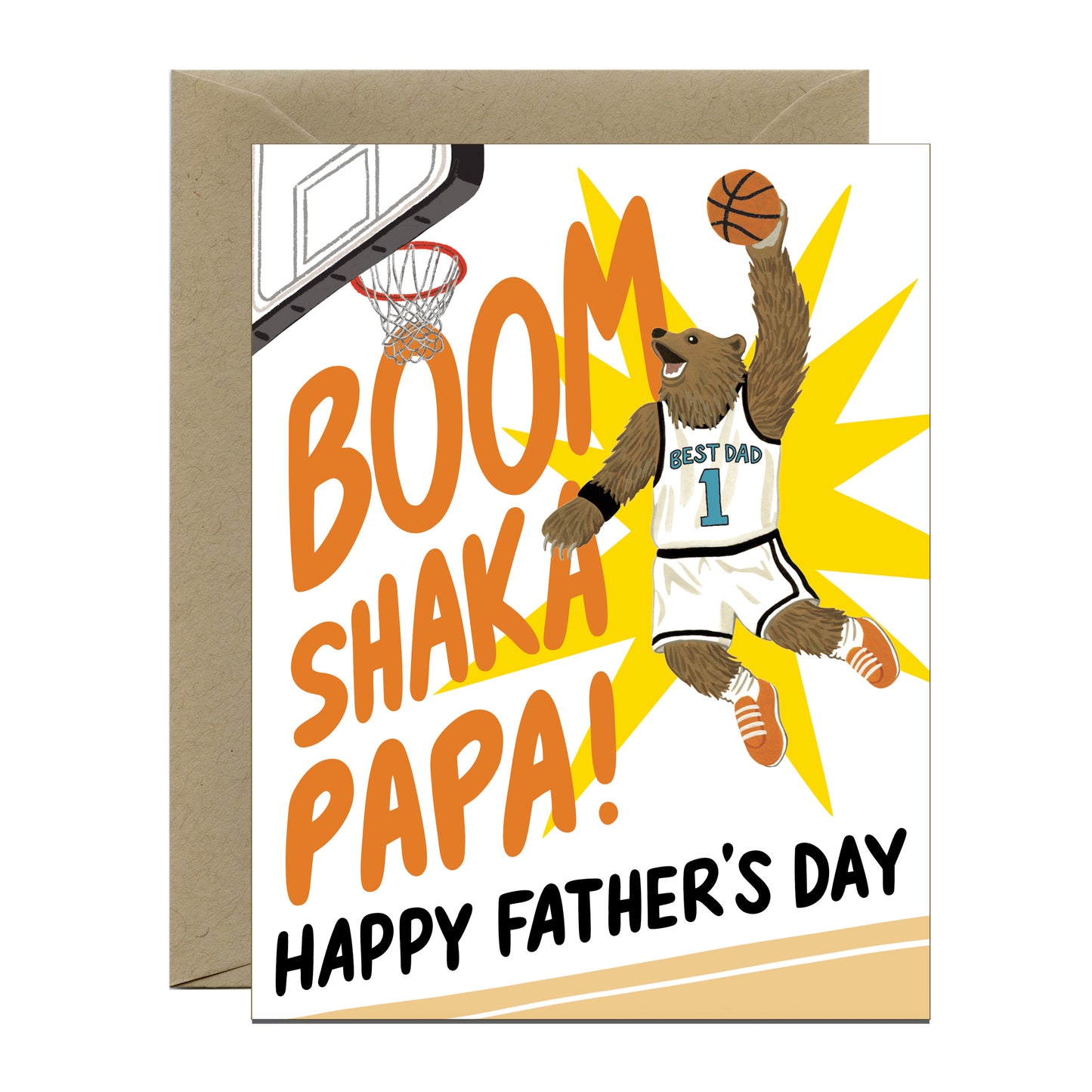 BASKETBALL SLAM DUNK FATHER'S DAY GREETING CARD