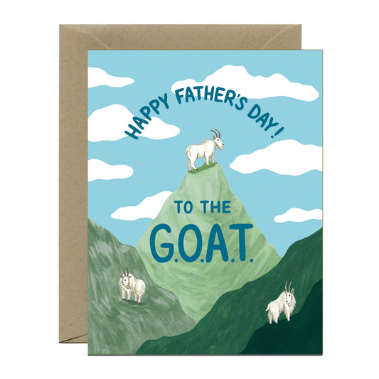 MOUNTAIN GOATS (G.O.A.T.) FATHER'S DAY GREETING CARD