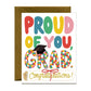 COLORFUL CHECKERED GRADUATION GREETING CARD