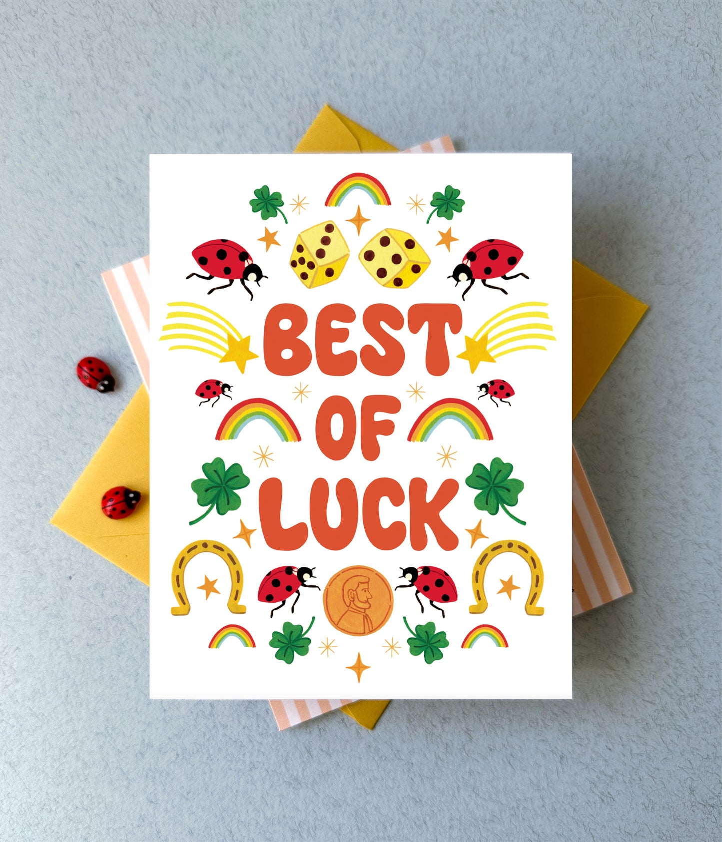 LUCKY CHARMS  - GOOD LUCK GREETING CARD