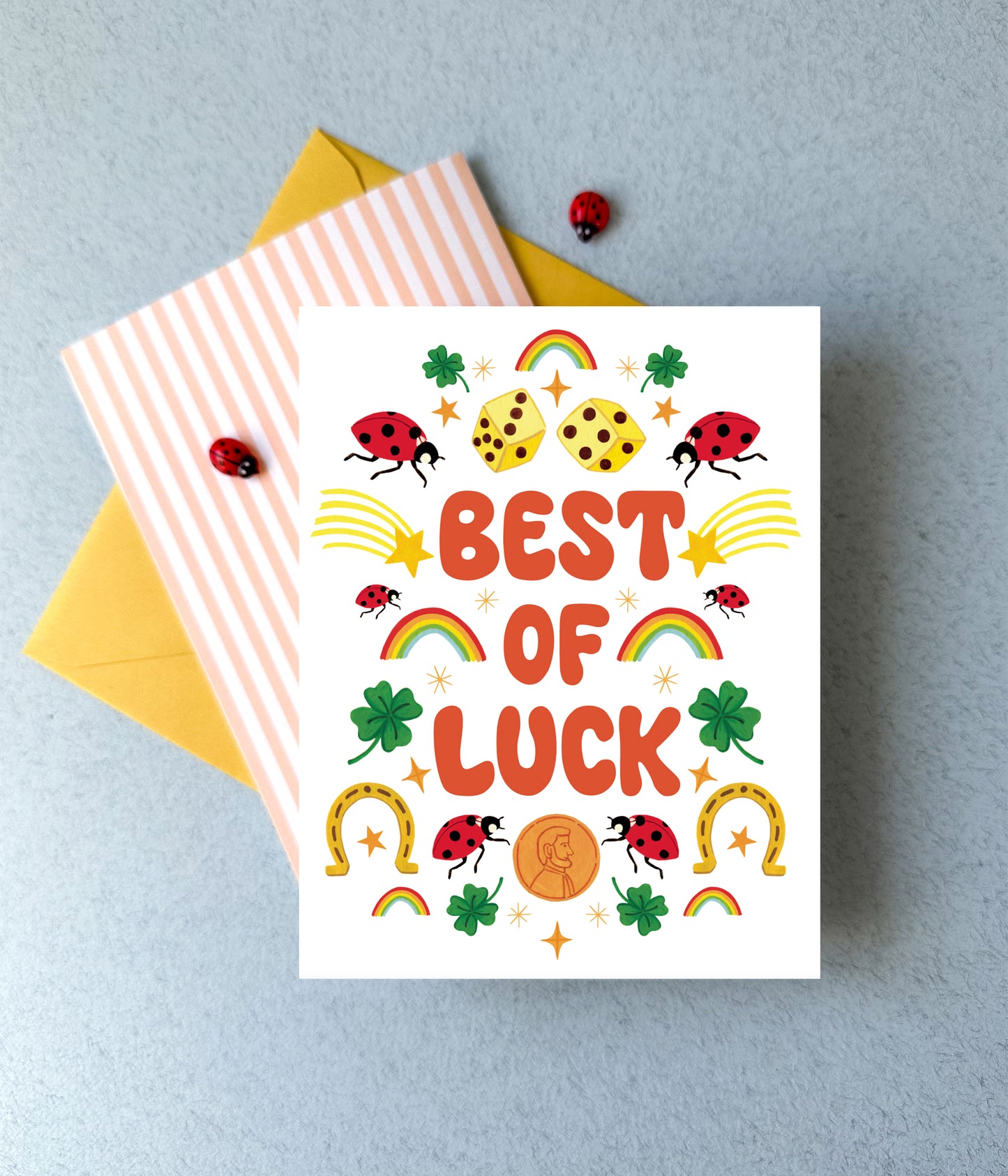 LUCKY CHARMS  - GOOD LUCK GREETING CARD