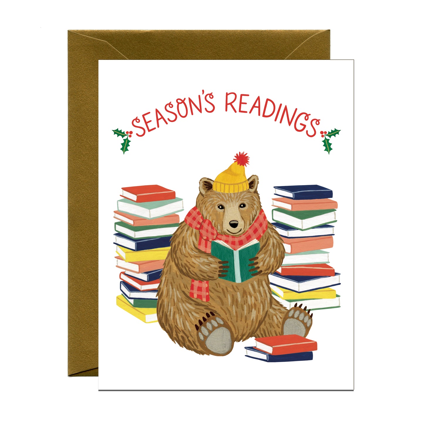 SEASON'S READINGS BEAR - HOLIDAY GREETING CARD