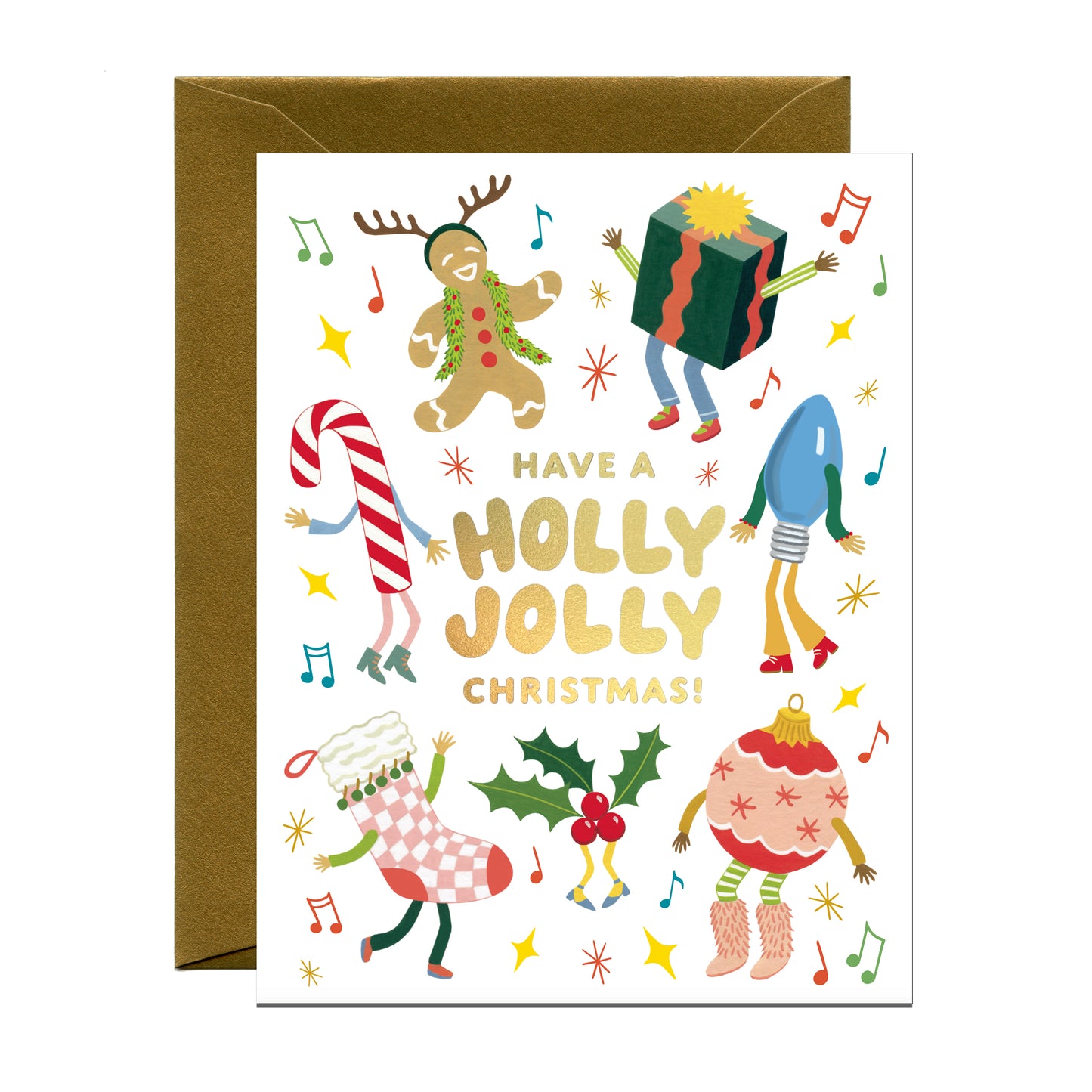 HOLLY JOLLY - CHRISTMAS GREETING CARDS, BOXED SET OF 8