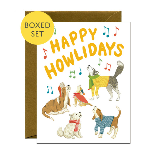 HOLIDAY HOWLERS - HOLIDAY GREETING CARDS, BOXED SET OF 8