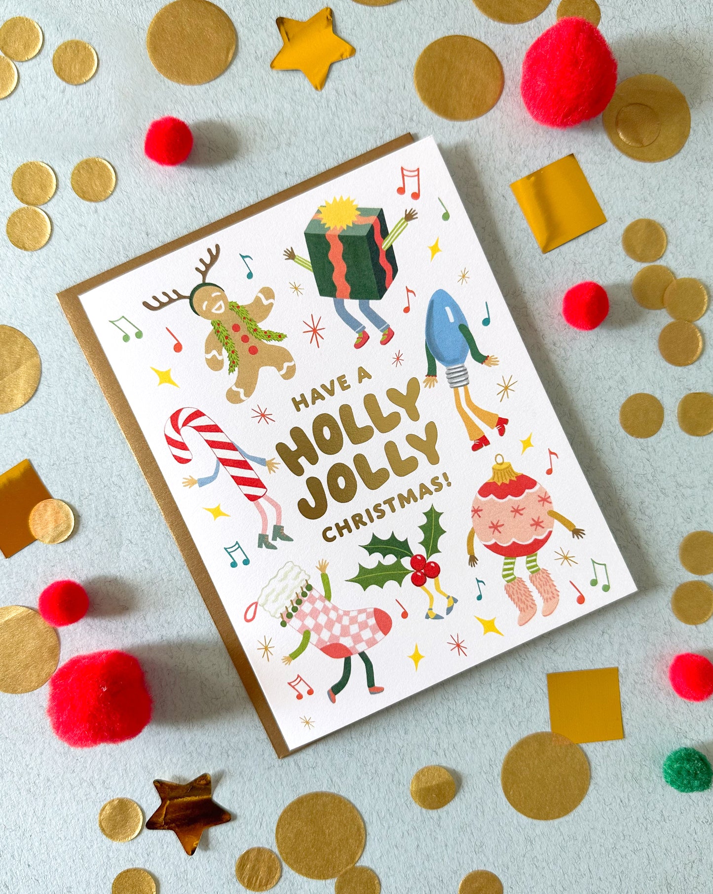 HOLLY JOLLY - CHRISTMAS GREETING CARDS, BOXED SET OF 8