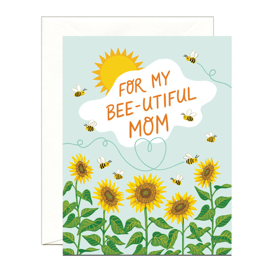 HONEY BEES AND SUNFLOWERS MOTHER'S DAY GREETING CARD