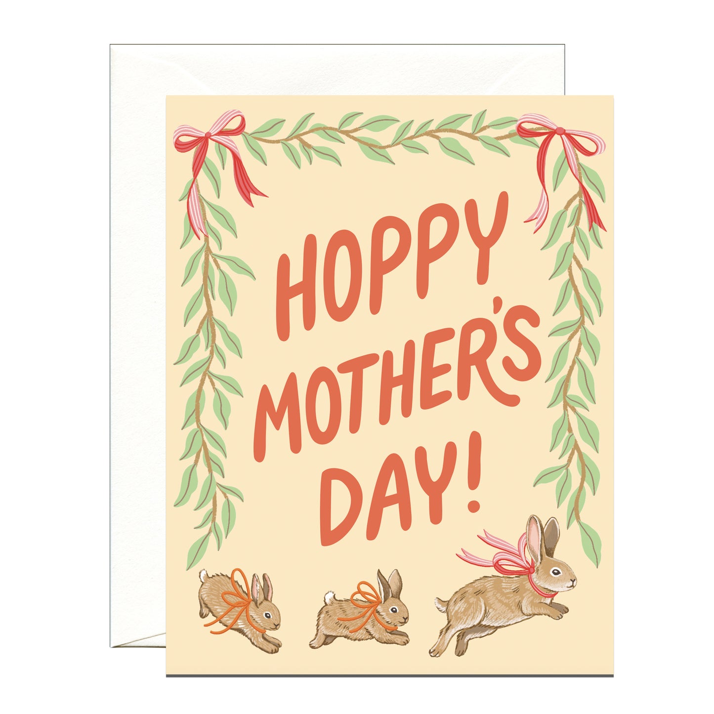 MAMA BUNNY AND BABIES - MOTHER'S DAY GREETING CARD