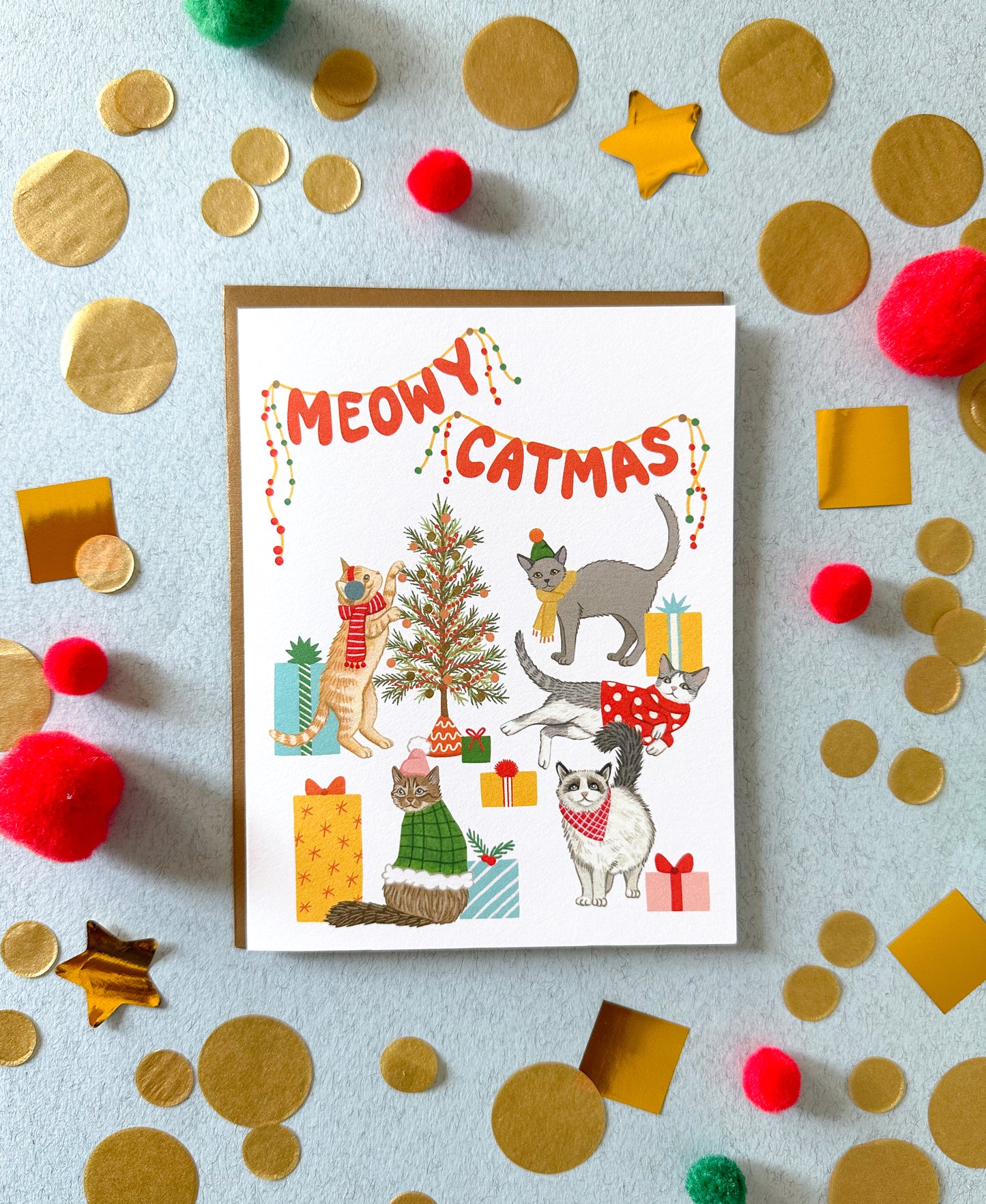 MEOWY CATMAS - HOLIDAY GREETING CARD