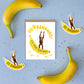 ORANGUTAN BANANA - BIRTHDAY GREETING CARD