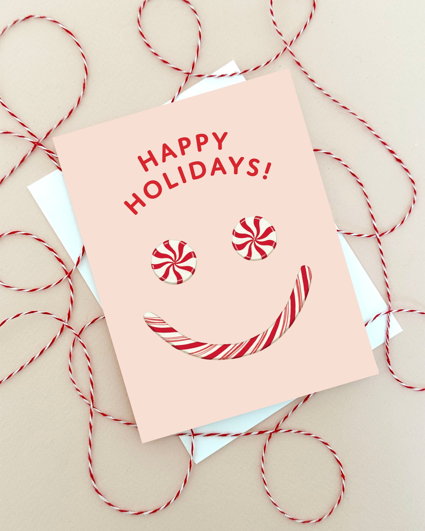 PEPPERMINT CANDY - HOLIDAY GREETING CARDS, BOXED SET OF 8