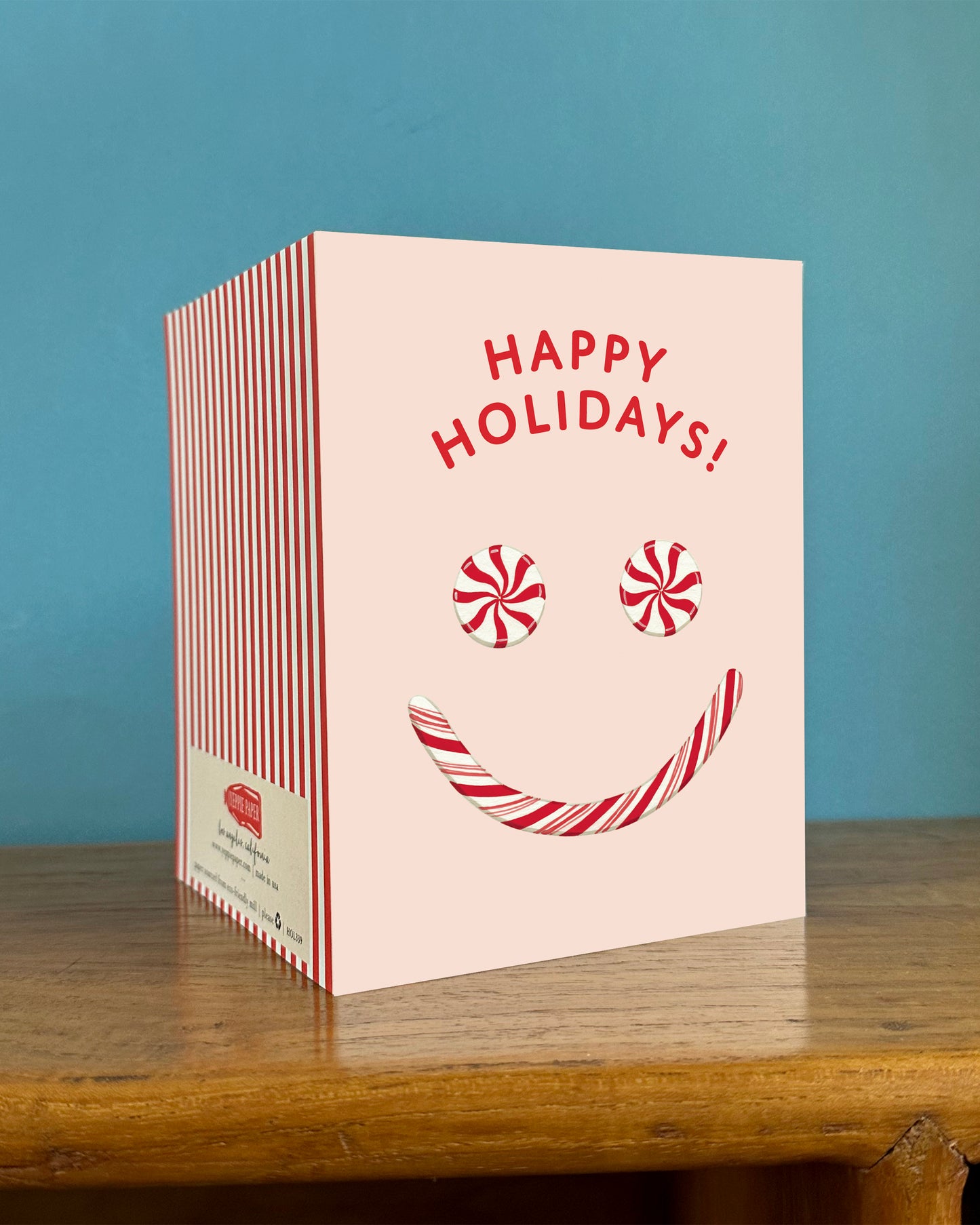 PEPPERMINT CANDY - HOLIDAY GREETING CARDS, BOXED SET OF 8