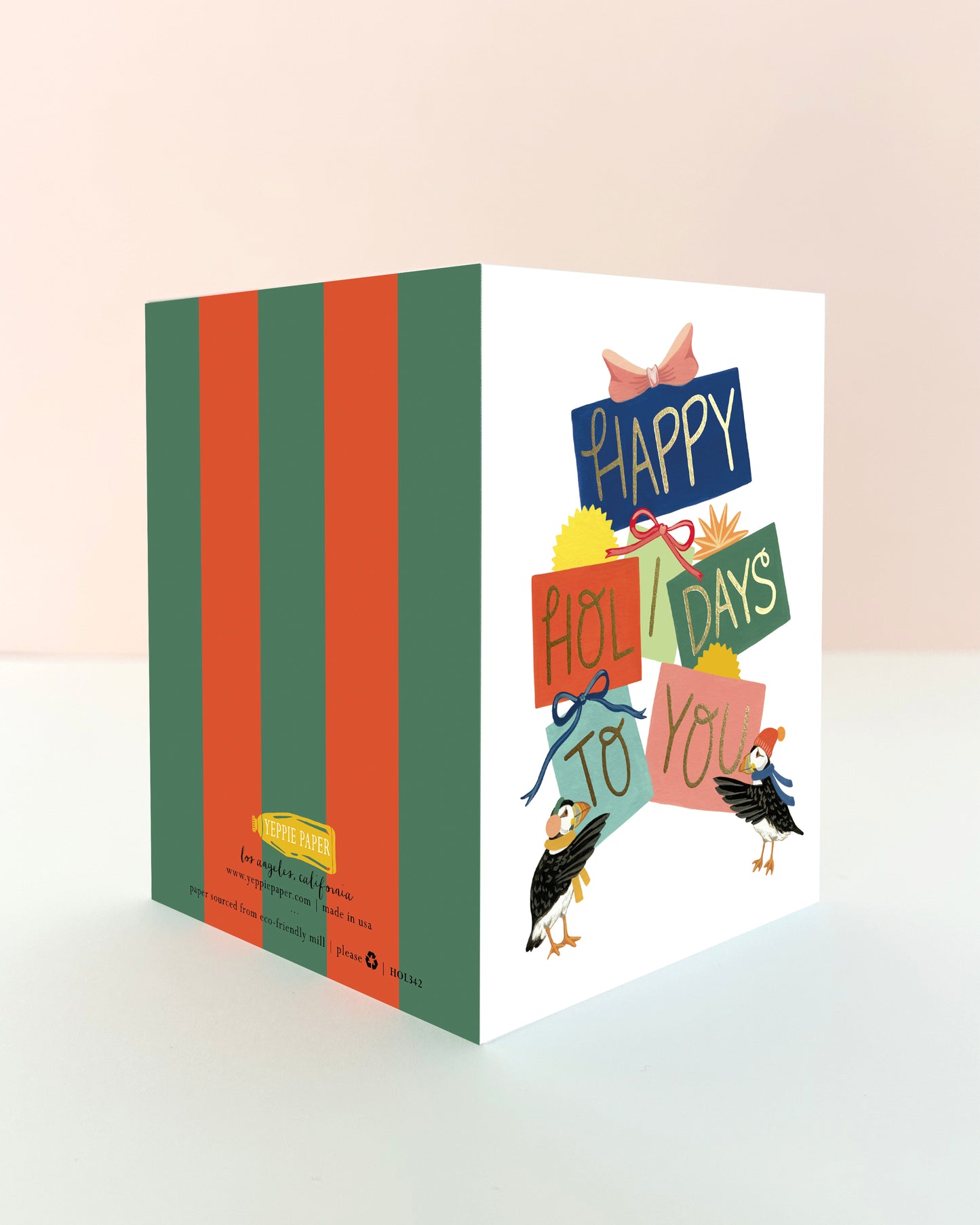 PUFFINS AND PRESENTS - HOLIDAY GREETING CARD