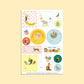 BIRTHDAY CRITTERS ADHESIVE GIFT TAG STICKER SHEETS - SET OF 3