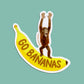 GO BANANAS ORANGUTAN - DIE CUT STICKER