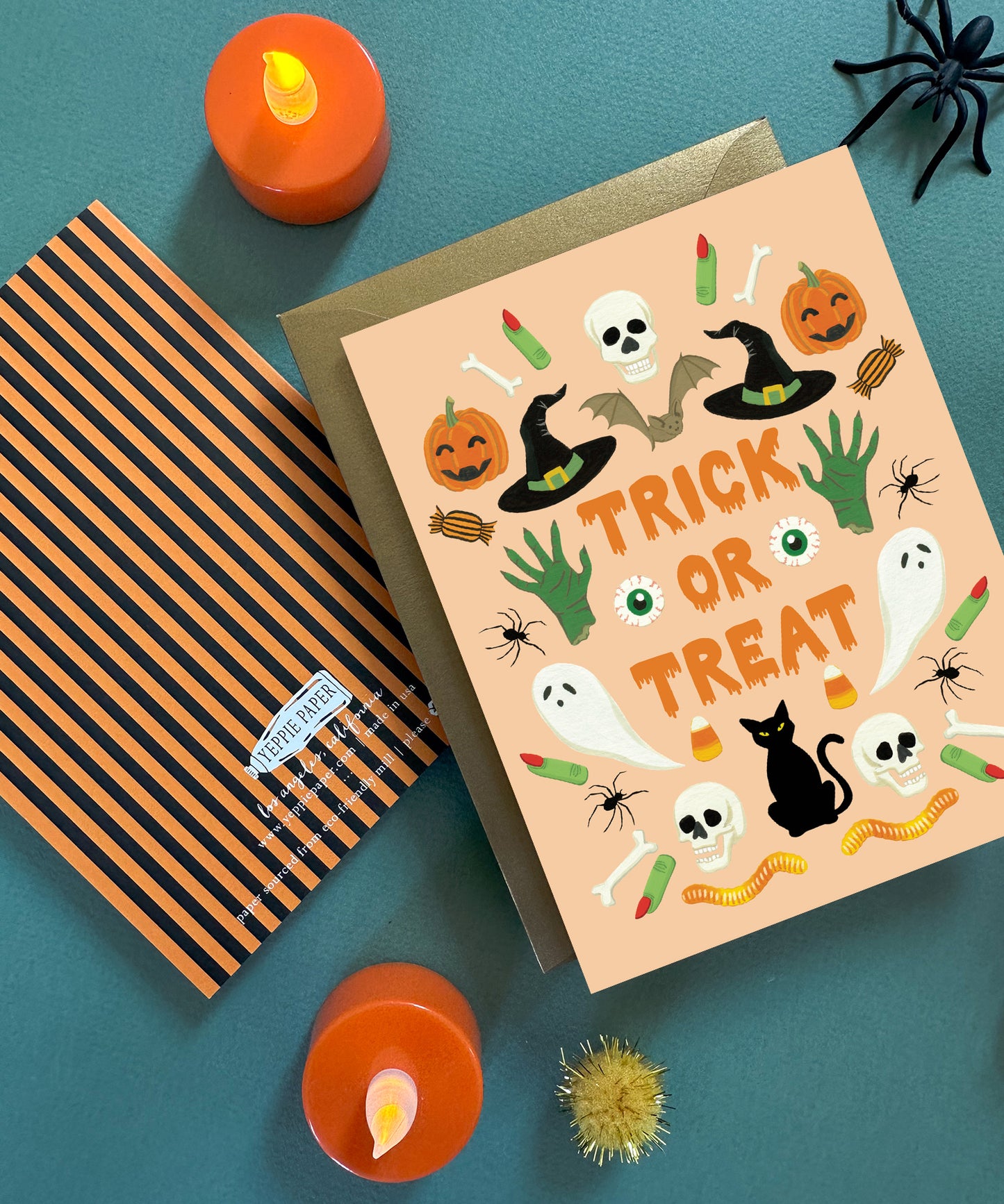 TRICK OR TREAT - HALLOWEEN GREETING CARD