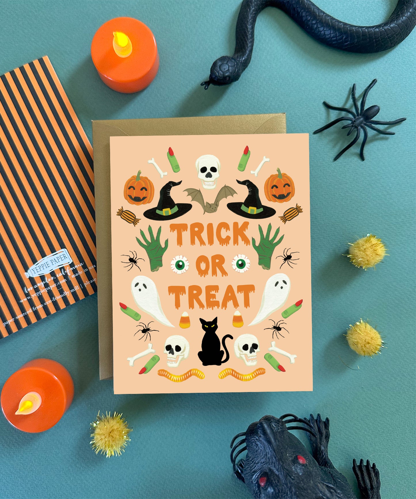 TRICK OR TREAT - HALLOWEEN GREETING CARD