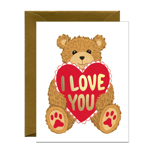 VALENTINE'S TEDDY BEAR - VALENTINE'S DAY GREETING CARD