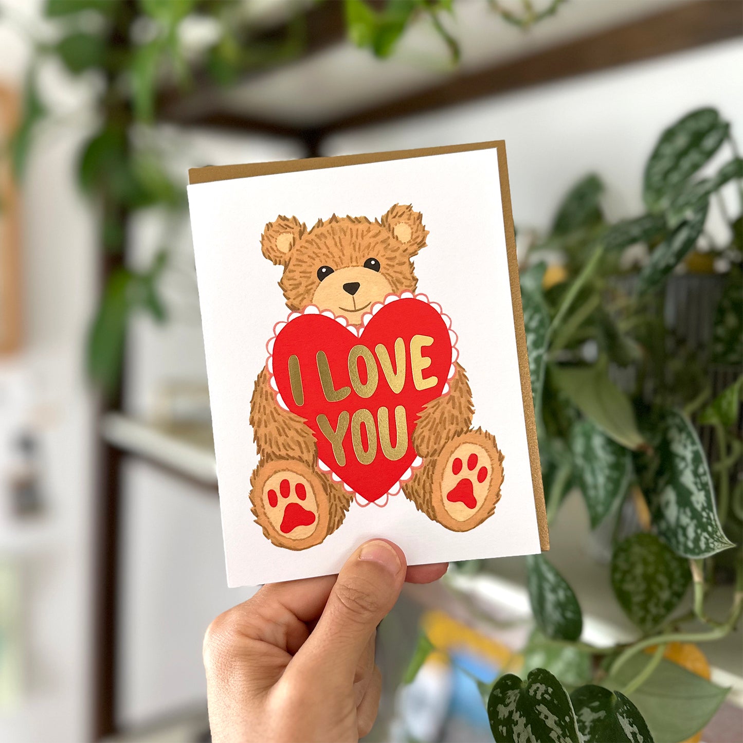 VALENTINE'S TEDDY BEAR - VALENTINE'S DAY GREETING CARD