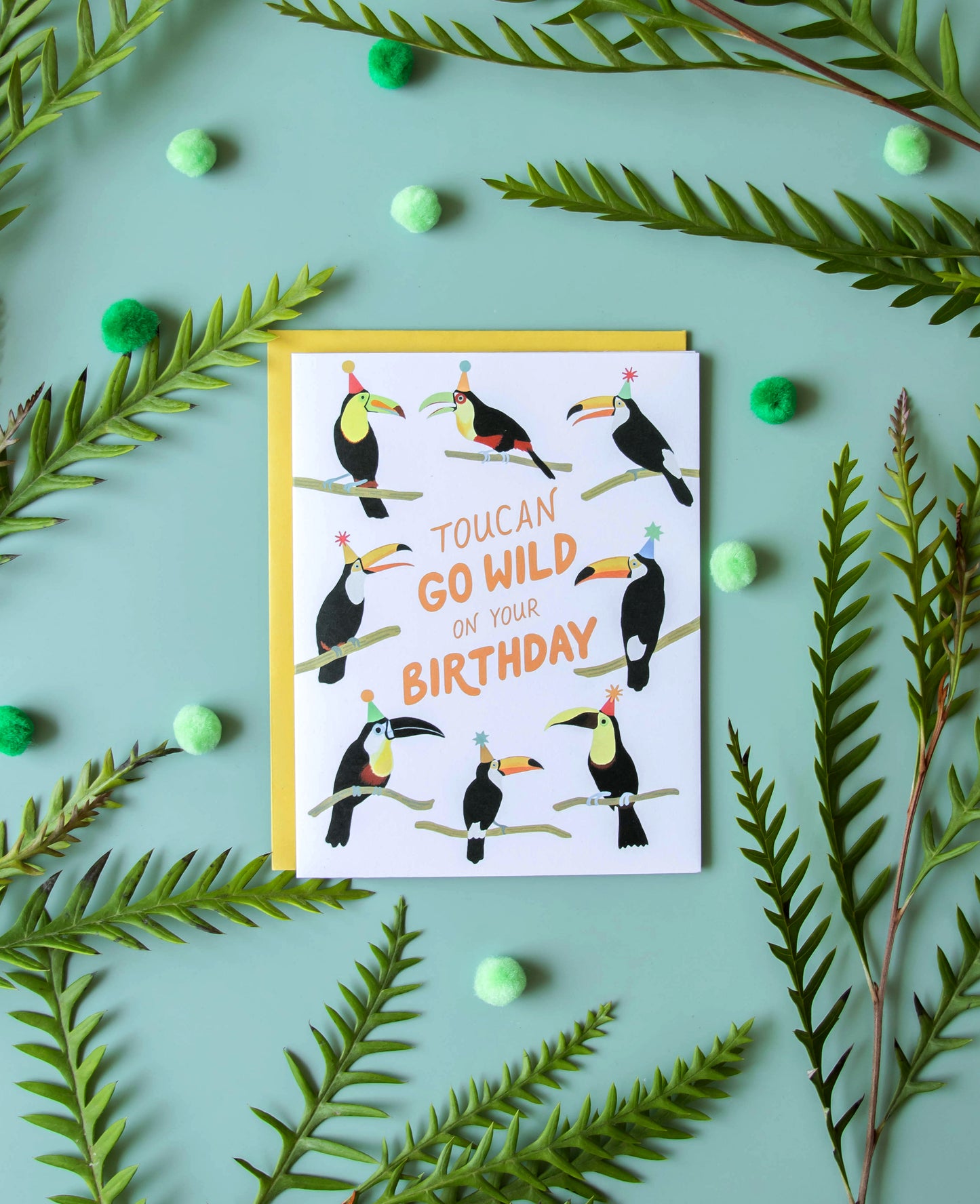 WILD TOUCANS - BIRTHDAY GREETING CARD