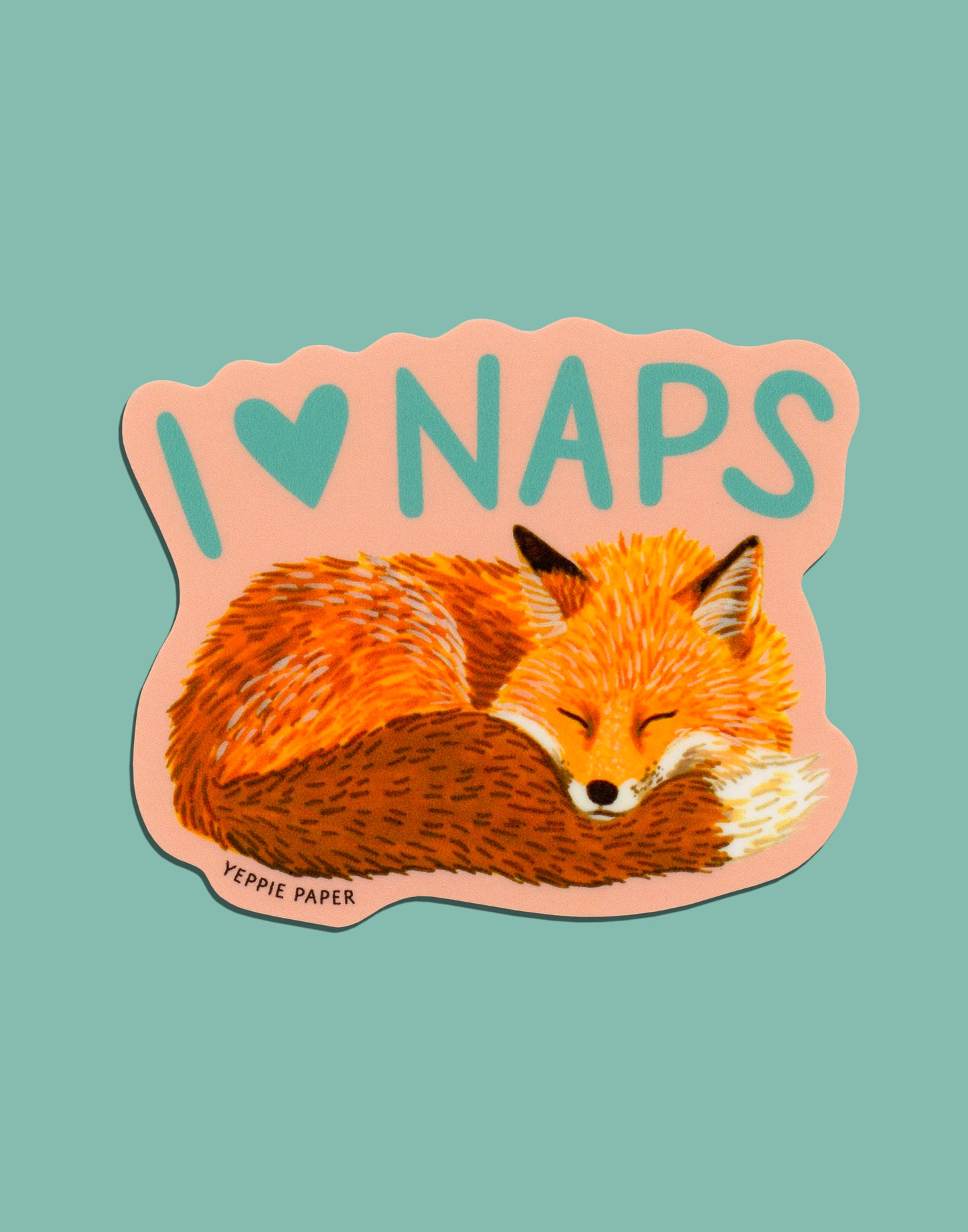 NAPPING FOX - DIE CUT STICKER